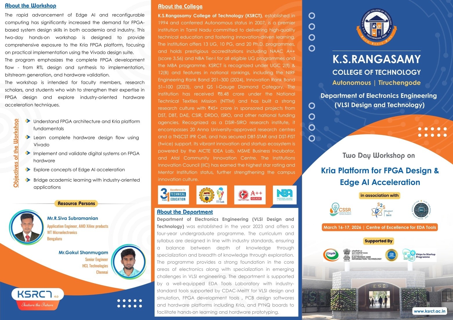 Kria Platform for FPGA Design & Edge AI Acceleration 2026 Workshop Poster 